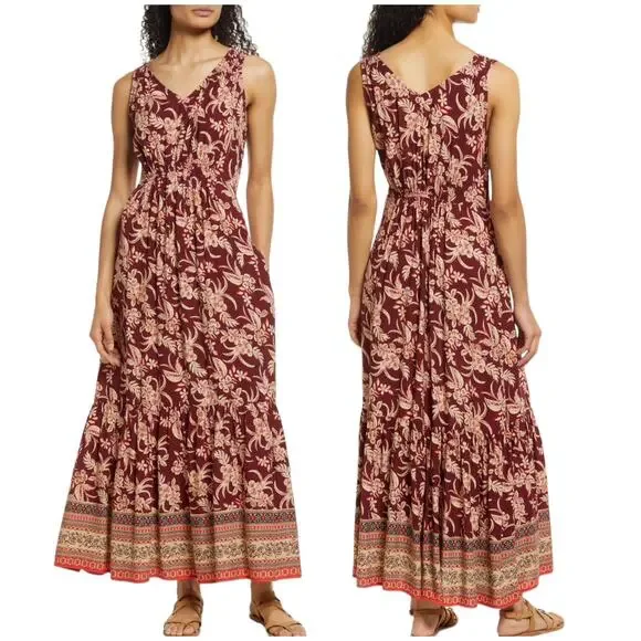 chinese dress ladies Ruffle Maxi Dress, Tulum Beach Dress, Long Dresses